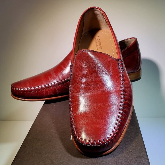 VINTAGE MENS FLORSHEIM BELLAMY LOAFERS...MADE IN ITALY...NEW IN ORIGINAL BOX main image 2